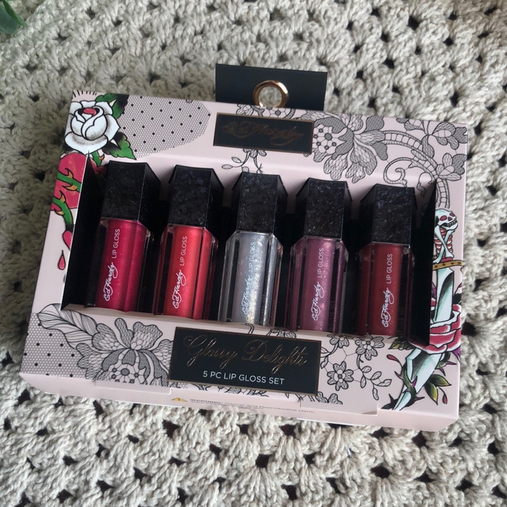 ED HARDY Glossy Delights Lip Gloss Set - 5 Colors